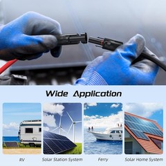 Durable 30FT 10AWG Solar Extension Cables with Tinned Copper & Quick Lock Design