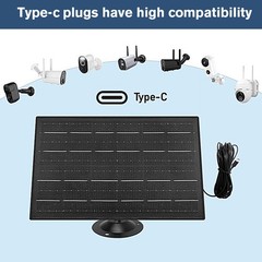 10W Solar Panel for Security Camera Micro USB Solar Charger Waterproof 3m Cable