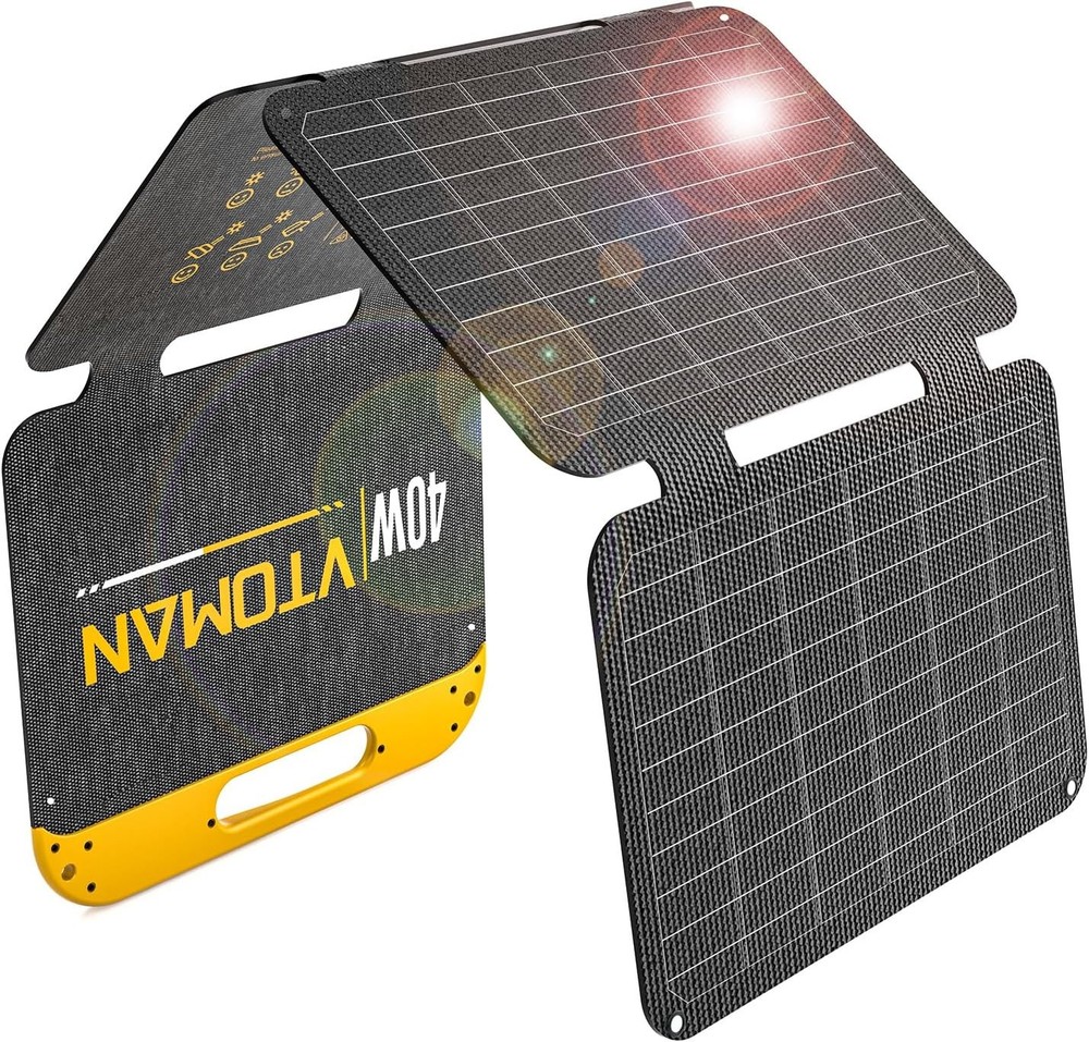 VTOMAN VS40 Portable Solar Panel 40W High Efficiency Foldable Solar – Dual Port!