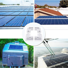 Solar Panel ABS Plastic Mounting Bracket with 5 Non Drilling Corner Kits, RV Mar