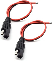 2 Pcs 18AWG SAE Extension Cable Set – Quick Connector for Solar Batteries