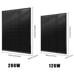 12V/18V 120W Watt Mono Solar Panel Home RV Car Battery Boat Power Charge/Bracket