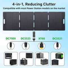200W Solar Panel MC4 Foldable Off-Grid for Power Station 22.5% Efficiency Boat