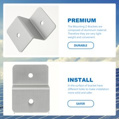 4PCS Holders Shed Kit Solar Panel Support Stand Panel Solar Panel Z Bracket