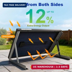200W Bifacial Solar Panel 24V, RV Solar Panel for Camper Van Cabin Boat, Off Gri