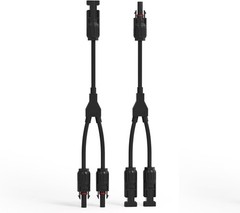 Renogy Solar Connectors Parallel Y Upgrade-1 Pair Y Branch, Black