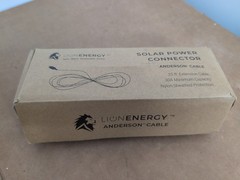 Lion Energy 25 ft Solar Power Connector Anderson Cable 25a Capacity Nylon Sheath
