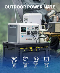 Portable Power Station, EP1650 1024Wh Lifepo4 EVE Battery Solar Generator Backup
