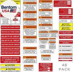 Photovoltaic Solar System Installer Label Kit | 2020 | 2017 Code | Electrical Pa