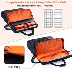SolarSaga 100W 200W Travel Case – Multi-Pocket Bag