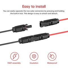 10AWG Solar Panel Connector to Anderson 50A/600V Solar Connector Cable for So…