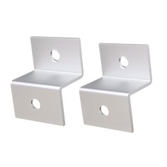 4Pcs Solar Panel Holder Aluminum Z-Brackets Silver Lightweight Durable