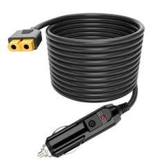 XT60 Female to Car Charger Male Plug Adapter Cable 12V/24V Compatible For