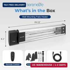SereneLife Portable Infrared Indoor and Outdoor Electric Space Heater with Remot