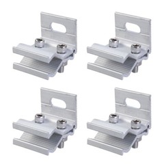 4pcs Aluminum Solar Clamps Corrosion Resistant Fixing for Various Installations