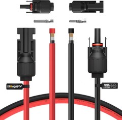 High Performance 10FT 10AWG Solar Extension Cable with Female/Male Connectors