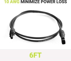 High-Quality 6FT 10AWG Solar Extension Cable with Tinned Copper Conductors