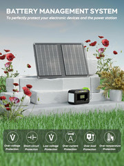 88.8Wh Solar Generator with 21W Solar Panel Included Portable Power Station 80W