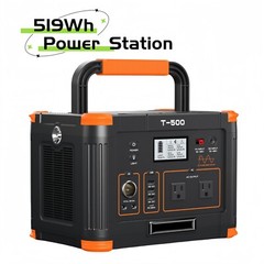 T500 500W(Peak 1000W) 519Wh Outdoor Solar Portable Power Station