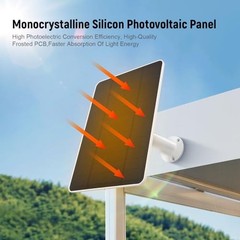 Type-C Solar Panel for Ring Camera – 5V 6W – White 6W Type-C Charger