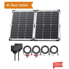 40W 12V Solar Trickle Charger, 2PCS 20W 12V Solar Battery Charger for Car Bat…