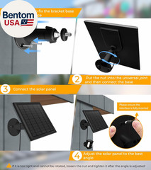 8W Solar Panel for Ring Camera, 2-Pack Solar Panel Charger Compatible with Ring