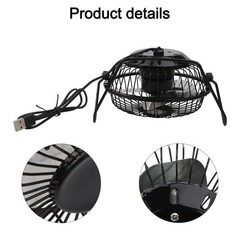 Indoor Air Circulation Portable Exhaust Fan 4 Inch Fan 2.5W Solar Power