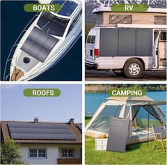 ALLPOWERS Flexible Solar Panel 100W IP68 Monocrystalline for Power Station Boat