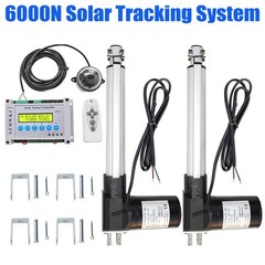 6000N Dual Axis Solar Tracker W/ 8″ Linear Actuator DIY Solar Panel Track System