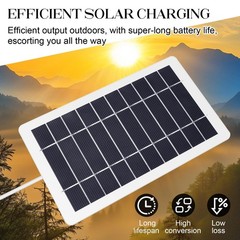 USB Solar Panel Charger, White, 5W, 5V 1PCS | Portable Solar Panel Kit, For C…