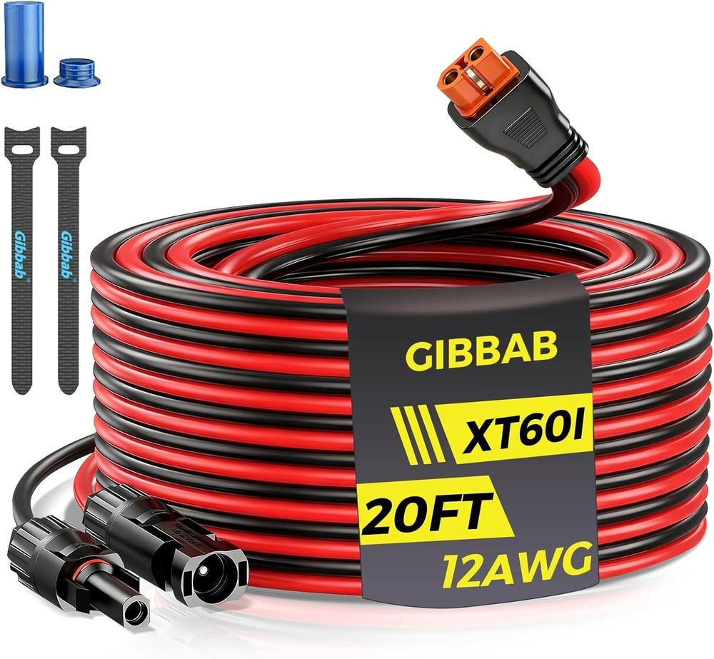 20FT 12AWG Solar to Xt60I, 3 6 10 16 20 25FT Solar Panel Connector to Xt60I-F A