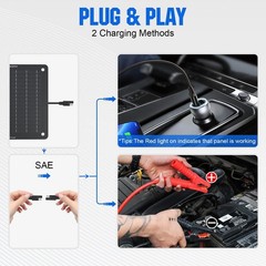 10W 12V Solar Battery Charger Trickle Maintainer Waterproof For Car Truck RV…