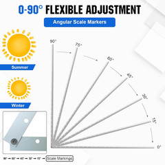 Upgraded 45In Solar Panel Mount Brackets, with Foldable Tilt Legs, Suitable for