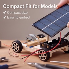 8Pcs 2V 0.26W 130mA Mini Polycrystalline Solar Panel 2.4″/62mm Dia