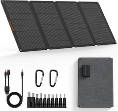 Efficient 50W Waterproof Solar Charger – Portable USB & DC Output for Camping