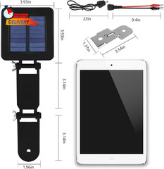 6V Solar Panel for Deer Feeder, Efficient Charger W/Adjustable Mounting Bracket