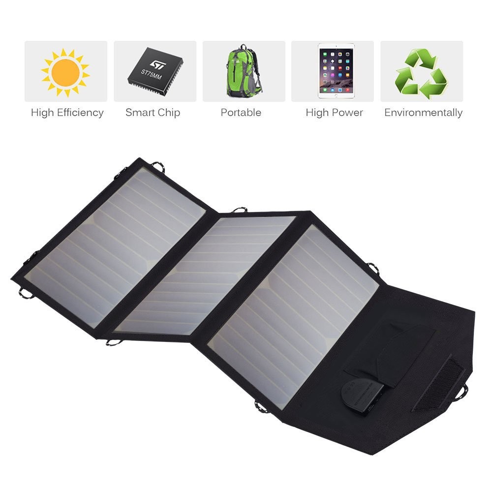 18V 21W Foldable Solar Charger Panel Waterproof For Battery Mobile Phone Outdoor