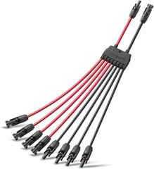 Bougerv Solar Parallel Connectors for 2-4 Solar Panels, Extra Long 2 to 8 Y Bran