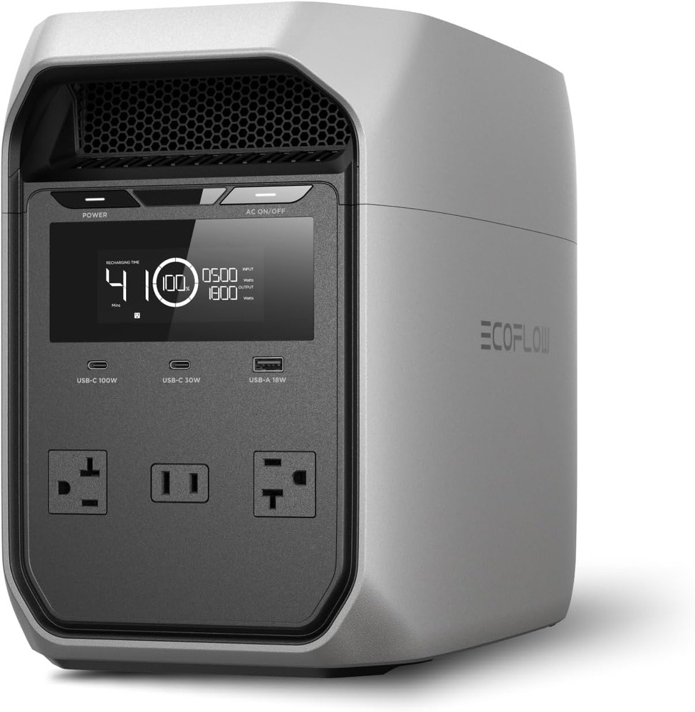 EF ECOFLOW DELTA 3 Portable Power Station 1024Wh 1800W LiFePO4 Solar Generator