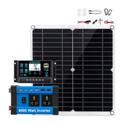 6000W 110V 100A Solar Panel Kit Complete Solar Power Generator Home Grid System