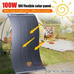 200W 18V Flexible Mono Solar Panel for Home Camper van Caravans Marine Boat RV