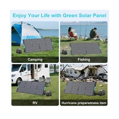 400W Portable Solar Panel, 23% High Efficiency Foldable Solar Charger for Pow…