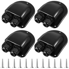 4 Set Solar Entry Gland Dual Entry Waterproof for 3mm²-10mm² (Black) | Solar …