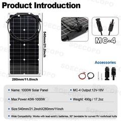 7000W Solar System Kit 100A Controller DC12V AC110 220V Panel for RV Boat Camp
