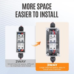 Solar Panel Disconnect Switch 400V DC/AC 50A PV Disconnect Switch Outdoor IP6…