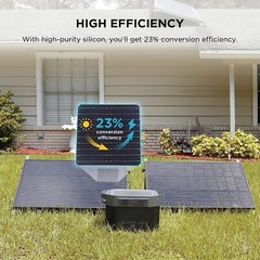 EcoFlow 2PCS Rigid 100W Solar Panels High Efficiency Monocrystalline PV Module