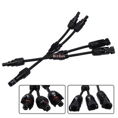 Solar Panel Y Branch Cable Connection Waterproof Adapter Connector Extension US