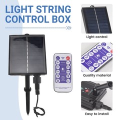 1200mAh Solar Panel Control Box Kits Lithium Battery Panel for 3.7V 24V LED1022
