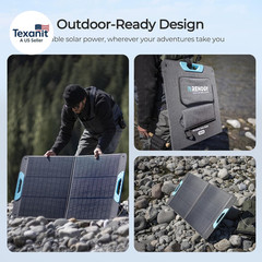 100 Watt Solar Panel, N-Type 100W Portable Solar Panels W/Kickstands, Foladable