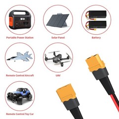 10AWG 2FT XT60 Extension Cable 2 6 10 20 35 50 75 100FT XT60 Female to Male C…